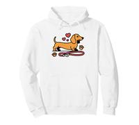 Introverted Dachshund Mom Cozy Home Doxie Illustration Pullover Hoodie