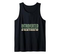 Introverted Discuss Turf Funny Lawn Dad Mowing Tank Top