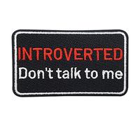 Introverted Don’t Talk to Me Patch Iron On | Quote Patches, Jacket Embroidery, Applique, Backpack Sew-On - Finally Home