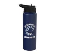 Introverted Plant Parent Goth Moon Phase Stainless Steel Insulated Water Bottle