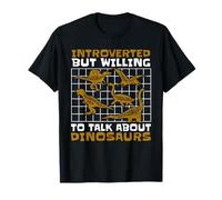 Introverted Willing To Talk About Dinosaurs - Adult Dinosaur T-Shirt
