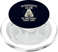 Introverts Club No Meetings Since Ever Funny Solitude PopSockets PopGrip for MagSafe