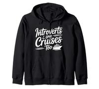 Introverts Love Cruises Too Funny Cruise Vacation Zip Hoodie