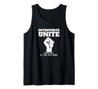 Introverts Unite at Home - Raise Your fist Tank Top