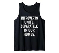 Introverts Unite Separately in Our Homes Funny Introvert Mom Tank Top