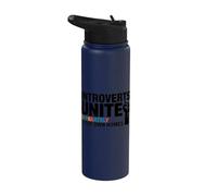 Introverts Unite Separately in Your Own Homes Anti-Social Stainless Steel Insulated Water Bottle