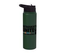 Introverts Unite Separately in Your Own Homes Anti-Social Stainless Steel Insulated Water Bottle