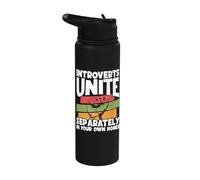 Introverts Unite Separately in Your Own Homes Stainless Steel Insulated Water Bottle