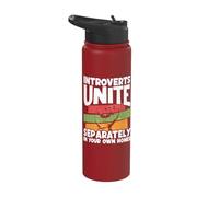 Introverts Unite Separately in Your Own Homes Stainless Steel Insulated Water Bottle