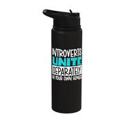 Introverts Unite Separately in Your Own Homes Stainless Steel Insulated Water Bottle
