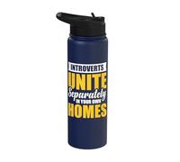 Introverts Unite Separately in Your Own Homes Stainless Steel Insulated Water Bottle