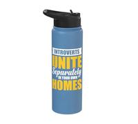 Introverts Unite Separately in Your Own Homes Stainless Steel Insulated Water Bottle