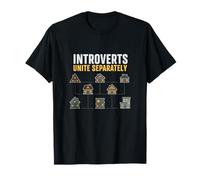 Introverts Unite Separately Introvert Community Humor T-Shirt