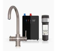 Intu Asprey Brushed Nickel & Nexus 3-1 Swan Instant Boiling Water Tap