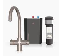 Intu Asprey Brushed Nickel & Solo 3-1 Swan Instant Boiling Water Tap