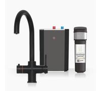 Intu Asprey Matt Black & Solo 3-1 Swan Instant Boiling Water Tap