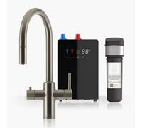 Intu Sovereign Brushed Nickel & Nexus 4-1 Pull Down Swan Instant Boiling Water Tap