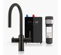 Intu Sovereign Matt Black & Nexus 4-1 Pull Down Swan Instant Boiling Water Tap
