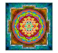 Intuition Sri Yantra - Artwork II Poster by Dirk Czarnota 20 x 20 cm Colourful Wall art Wall decor