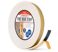Intumescent Strip for Fire Doors | Smoke Seal with Brush 5.2M Long | Self-Adhesive Fire Door Seal | FD30 Approved Doors Strips (White)