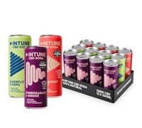 INTUNE CBD Drink Variety Pack | 3 Sparkling Fruit Flavours | Natural, Vegan, Low Calorie Drink| CBD Infused Soft Drinks | CBD can | 12 x 250ml Cans