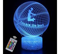 INTUPGD 3D Football Night Light for Kids, Bedside Lamp with Remote Control USB Remote Control 16 Color Changing Desk Lamps Birthday Gifts for Girls Boys Adult Bedroom Decoration