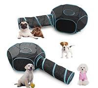 INTURN Cat Furniture Tent for Indoor and Outdoor Playpen Portable Cat Tunnels, Outdoor Kennel (Hexagon + Tunnel)
