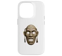 Inuit Spirit Mask Illustration Tupilaq Carving Art Case for iPhone 14 Pro