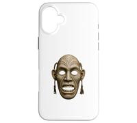 Inuit Spirit Mask Illustration Tupilaq Carving Art Case for iPhone 16 Plus