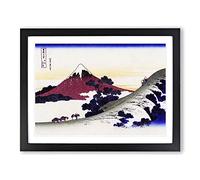 Inume Pass In The Kai Province By Katsushika Hokusai Asian Japanese Framed Print | A4 Black Framed Wall Art | Ready to Hang | Asian Nature Picture | Living Room Bedroom Lounge Office