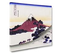 Inume Pass in the Kai Province by Katsushika Hokusai Canvas Print | Gallery Wrapped 30mm Frame Wall Art | 20x20 inches | Ready to Hang | Asian Picture | Living Room Bedroom Lounge Office