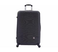 InUSA Royal Large Plastic 4-Wheel Spinner Luggage, Black (IUROY00L-BLK)