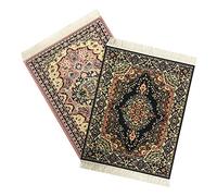 Inusitus Set of 2 Rug Mouse Pads - Turkish Style Carpet Computer Mousemat - Desktop Gift Set (Set-of-2)