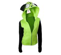 Invader Coslpay Zim Hoodie Halloween Costume Mens Casual Hooded Zip Up Pullovers