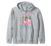 Invader Zim 01 World Domination Zim & Gir Racing Over Pig Zip Hoodie