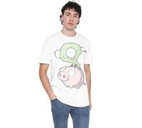Invader Zim Gir and Pig Unisex T Shirt, White, Small