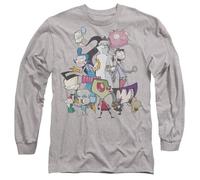 Invader Zim Group Shot Mens Long Sleeve T Shirt, Athletic Heather, X-Large