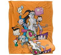 Nickelodeon Invader Zim Group Silky Touch Super Soft Throw Blanket 152 X 127 cm in White Nickelodeon White 152 X 127 cm