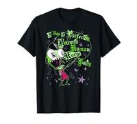 Invader Zim I Am A Perfectly Normal Human Worm Distressed T-Shirt