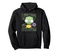 Invader Zim I Need Tacos Or I Will Explode!!! Retro Gir Logo Pullover Hoodie