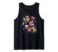 Invader Zim Retro Neon Funny Stickers Collage Tank Top