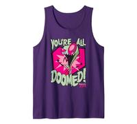 Invader Zim You're All Doomed Dark Humor Nickelodeon Cartoon Tank Top, Men, Purple, X-Large