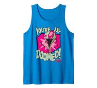Invader Zim You're All Doomed Dark Humor Nickelodeon Cartoon Tank Top, Men, Sapphire Blue, XX-Large