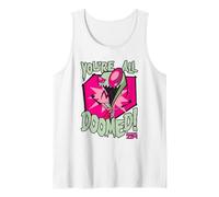 Invader Zim You're All Doomed Dark Humor Nickelodeon Cartoon Tank Top, Men, White, XX-Large