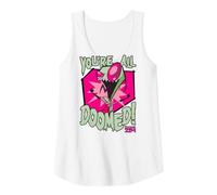Invader Zim You're All Doomed Dark Humor Nickelodeon Cartoon Tank Top, Women, White, Small
