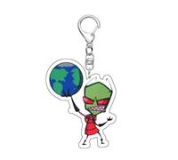 InvaderZIMS Keychain Gir Figure Cute Keyring Pendant InvaderZIMS Acryl Chain Decor InvaderZIMS Merch Collection (3)