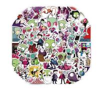 InvaderZM Stickers, 50 Pcs Figure Vinyl Waterproof Sticker Decals for Party, Water Bottle Scrapbook Laptop Skateboard Computer for Teens Students