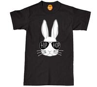 Invading Hip HOP Easter T-Shirt Adult Kids Girls Boys Easter Bunny Ear Rabbit Tshirt Black