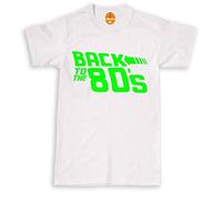 Invading Ladies Back to The Eighties Top 80s T-Shirt Womens Fancy Dress Outfit White