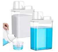 Invalidism 2 Pack Washing Powder Storage,1800ml Laundry Detergent Dispenser with Measuring Cup, Laundry Room Organization Detergent for Laundry Powder, Rice, Pet Dry Foodder